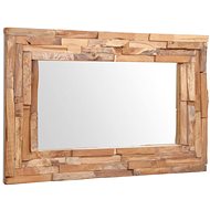 Decorative Teak Mirror 90 x 60cm Rectangular - Mirror