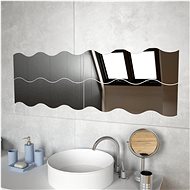 Wall mirrors 4 pcs 60 x 18.5cm Corrugated Glass - Mirror