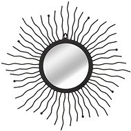 Wall Mirror Shining Sun 60cm Black - Mirror