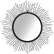 Wall Mirror. Shining Sun. 80cm Black - Mirror