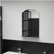 Wall Mirror with Shelf 40 x 60cm Tempered Glass - Mirror