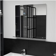 Wall Mirror with Shelf 60 x 60cm Tempered Glass - Mirror