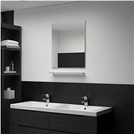 Wall Mirror with Shelf 50 x 60cm Tempered Glass - Mirror