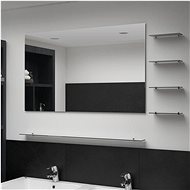 Wall Mirror with 5 Shelves, Silver 100 x 60cm - Mirror