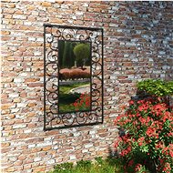 Garden Wall Mirror Rectangular 50 x 80cm Black - Mirror