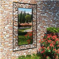Garden Wall Mirror Rectangular 60 x 110cm Black - Mirror