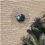 Garden Wall Mirror Shining Sun 60cm Black - Mirror