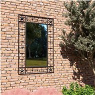 Garden Wall Mirror Rectangular 50 x 80cm Black - Mirror