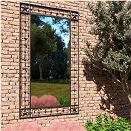 Garden Wall Mirror Rectangular 60 x 110cm Black - Mirror