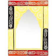 Hand Painted Mirror 40 x 55cm Solid Mango Wood - Mirror