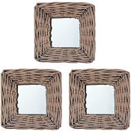 Mirrors 3 pcs 15 x 15 cm Wicker - Mirror