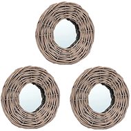 Mirrors 3 pcs 15cm Wicker - Mirror