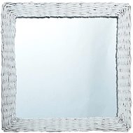 Mirror White 60 x 60cm Wicker - Mirror