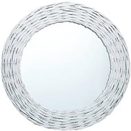 Mirror White 80cm Wicker - Mirror