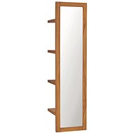 Wall Mirror with Shelves 30 x 30 x 120cm Solid Teak - Mirror