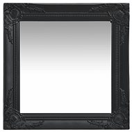 Wall Mirror Baroque Style 50 x 50cm Black - Mirror