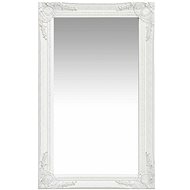 Wall Mirror Baroque Style 50 x 80cm White - Mirror