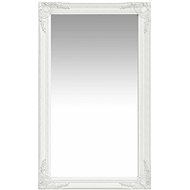Wall Mirror Baroque Style 60 x 100cm White - Mirror