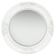 Wall Mirror Baroque Style 50cm White - Mirror