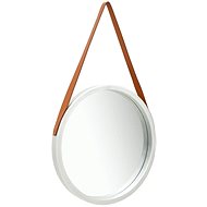 Wall Mirror with Strap 50cm Silver - Mirror