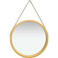 Wall Mirror with 60cm Gold Strap - Mirror