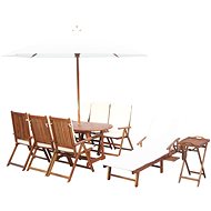 10-Piece Solid Acacia Garden Dining Set with Cushions 43549 43549 - Garden Furniture