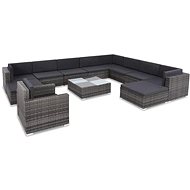 12-Piece Garden Sofa Set With Cushions Polyrattan Grey 44423 44423 - Garden Furniture