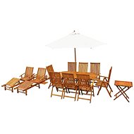 13-piece Garden Dining Set Solid Acacia Wood 43550 43550 - Garden Furniture