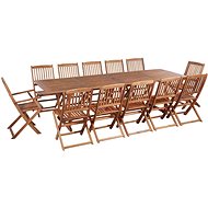 13-Piece Solid Acacia Garden Dining Set 44055 44055 - Garden Furniture