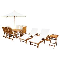 13-piece Garden Dining Set with Cushions Solid Acacia Wood 43886 43886 - Garden Furniture