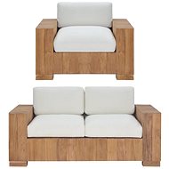 2-Piece Solid Teak Sofa 276285 276285 - Garden Furniture