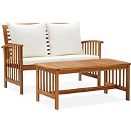 2-Piece Solid Acacia Garden Sofa Set with Cushions 310263 310263 - Garden Furniture