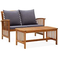 2-Piece Solid Acacia Garden Sofa Set with Cushions 310264 310264 - Garden Furniture