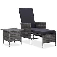 2-Piece Polyrattan Garden Sofa Set with Cushions, Grey 310233 310233 - Garden Furniture
