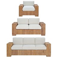 3-piece Solid Teak Sofa 276288 276288 - Garden Furniture