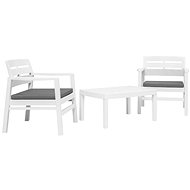 3-piece garden sofa white plastic 45620 45620 - Garden Furniture