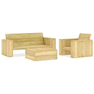 3-piece garden sofa impregnated pine wood 3053196 3053196 - Garden Furniture