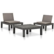 3-piece garden sofa plastic anthracite 3054474 3054474 - Garden Furniture
