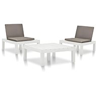 3-piece garden sofa plastic white 3054472 3054472 - Garden Furniture