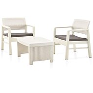 3-piece garden sofa plastic white 48823 48823 - Garden Furniture