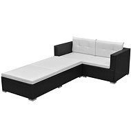 3-piece garden sofa with cushions polyratt black 42748 42748 - Garden Furniture