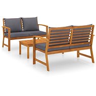 3-piece garden sofa with solid acacia cushion 3057789 3057789 - Garden Furniture