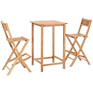3-piece bar set solid teak wood 44671 44671 - Garden Furniture