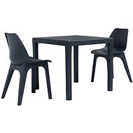 3-piece bistro set anthracite plastic 276115 276115 - Garden Furniture