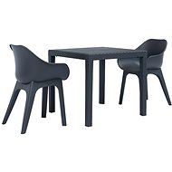 3-piece bistro set anthracite plastic 276117 276117 - Garden Furniture