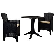3-piece bistro set anthracite plastic 276161 276161 - Garden Furniture