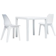 3-piece bistro set white plastic 276109 276109 - Garden Furniture