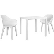 3-piece bistro set white plastic 276111 276111 - Garden Furniture