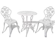 3-piece bistro set cast aluminum white 42165 42165 - Garden Furniture