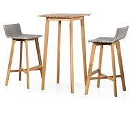 3-piece bistro set solid acacia wood 44220 44220 - Garden Furniture